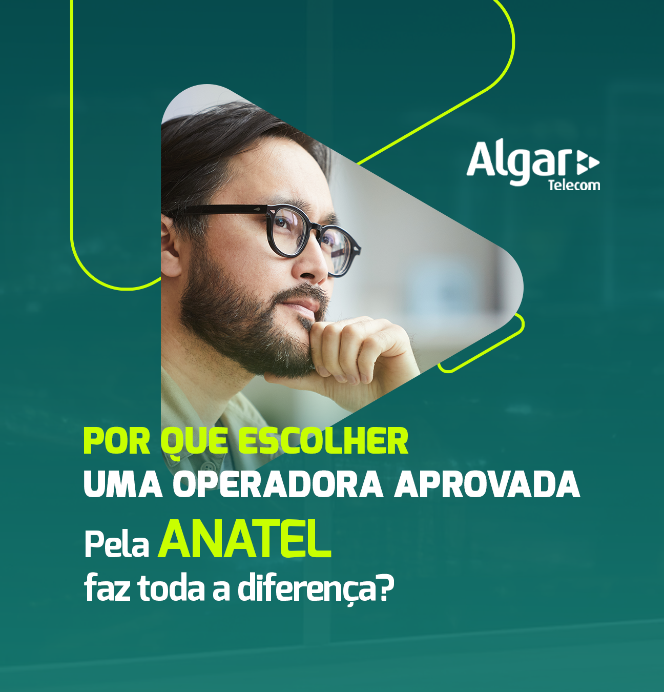Carrossel Algar Telecom, lâmina 1: por que escolher uma operadora aprovada pela Anatel