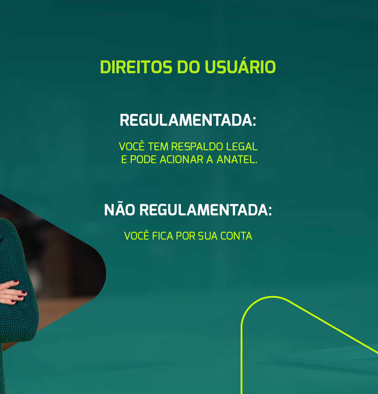 Carrossel Algar Telecom, lâmina 4: direitos do usuário regulamentado vs não regulamentado