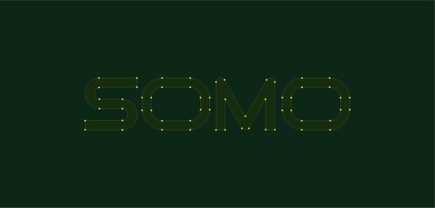 Malha de construção vetorial do logotipo Somo